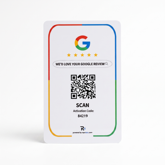 RepuLabs Review Card — Tap & Scan Google Review Card