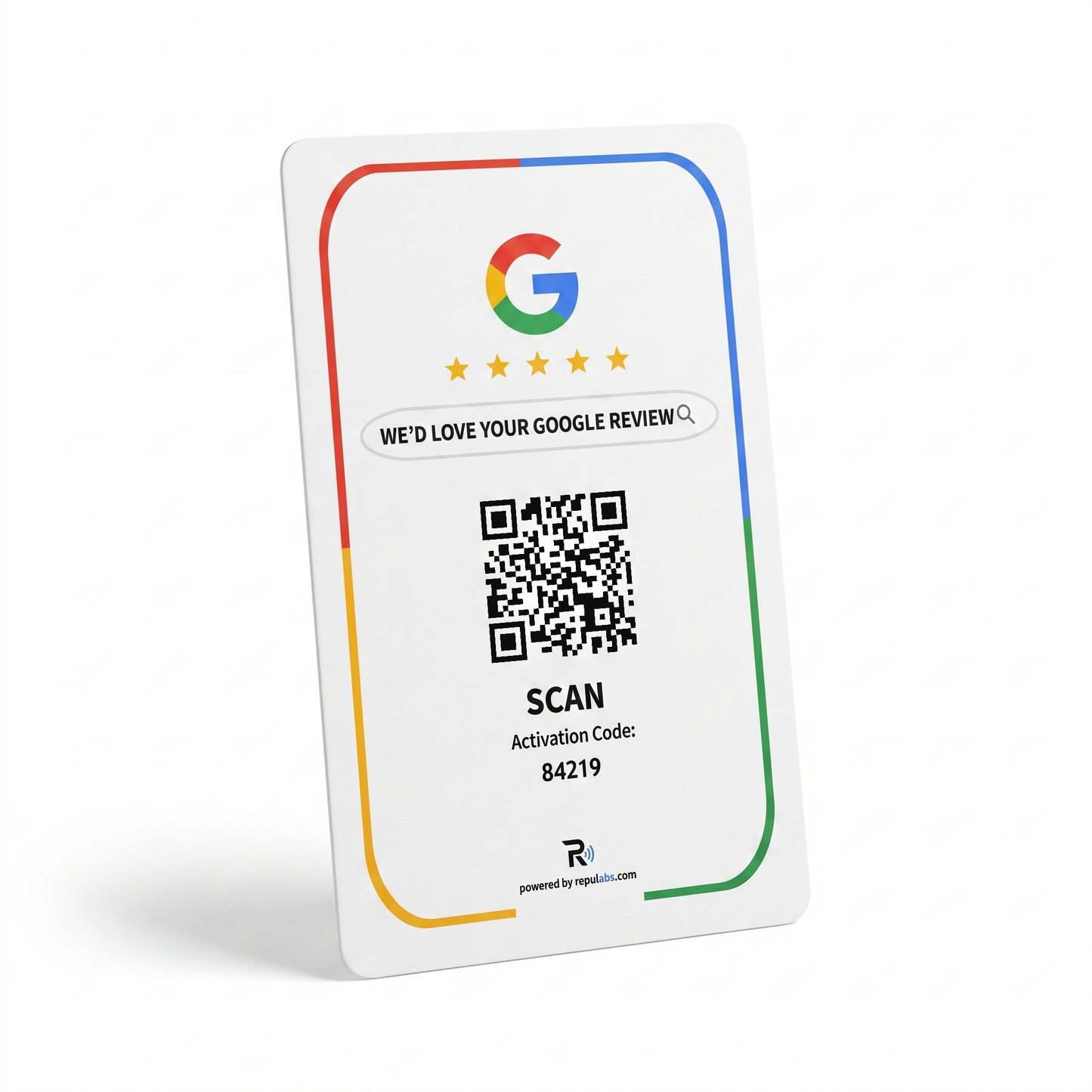 RepuLabs Review Card — Tap & Scan Google Review Card